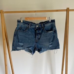 High Rise Jean Shorts